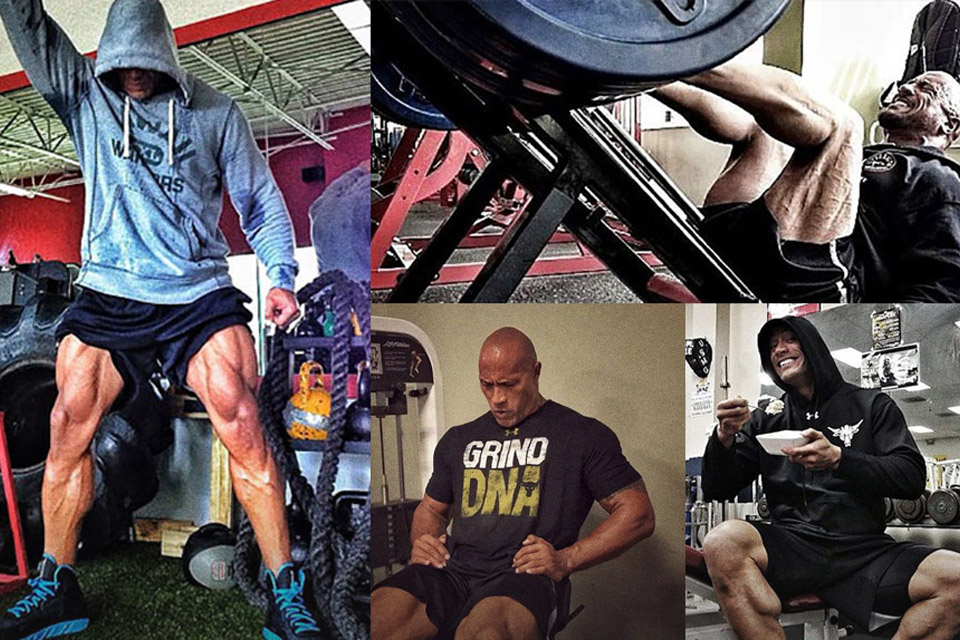 The Rock leg workout