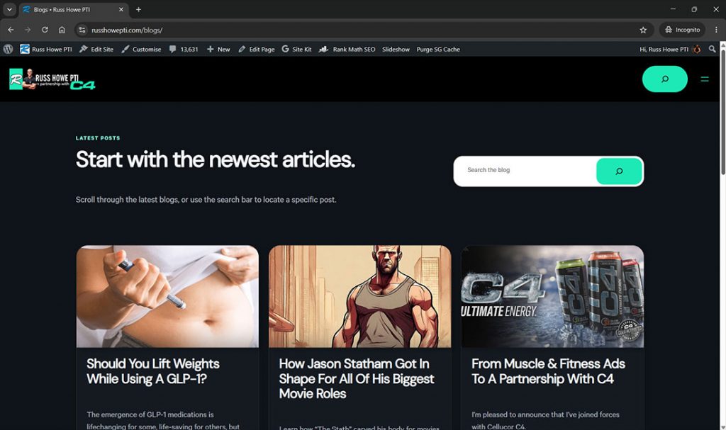 Russ Howe PTI fitness blog