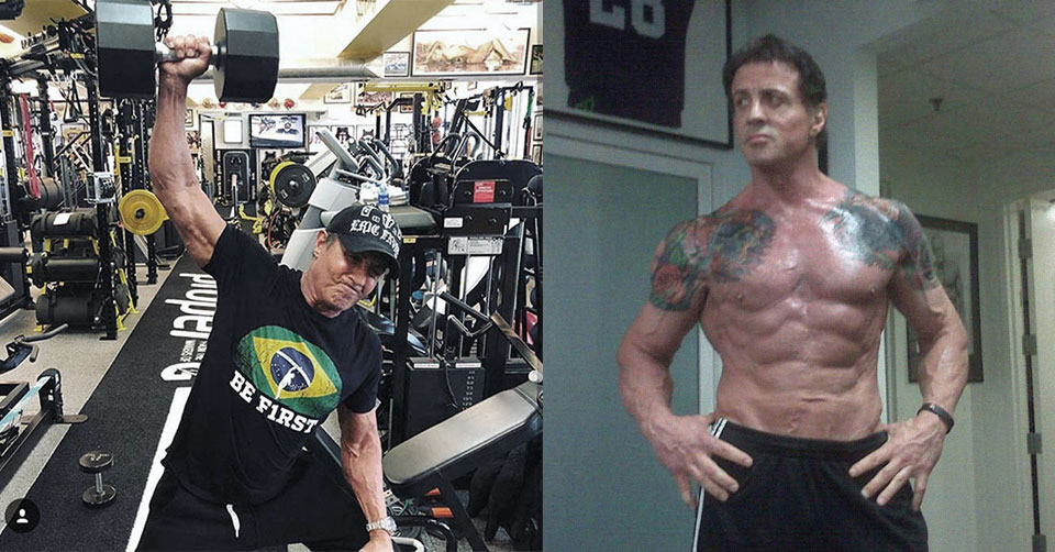 Sylvester Stallone training for The Expendables